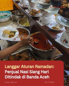 Langgar Aturan Ramadan: Penjual Nasi Siang Hari Ditindak di Banda Aceh