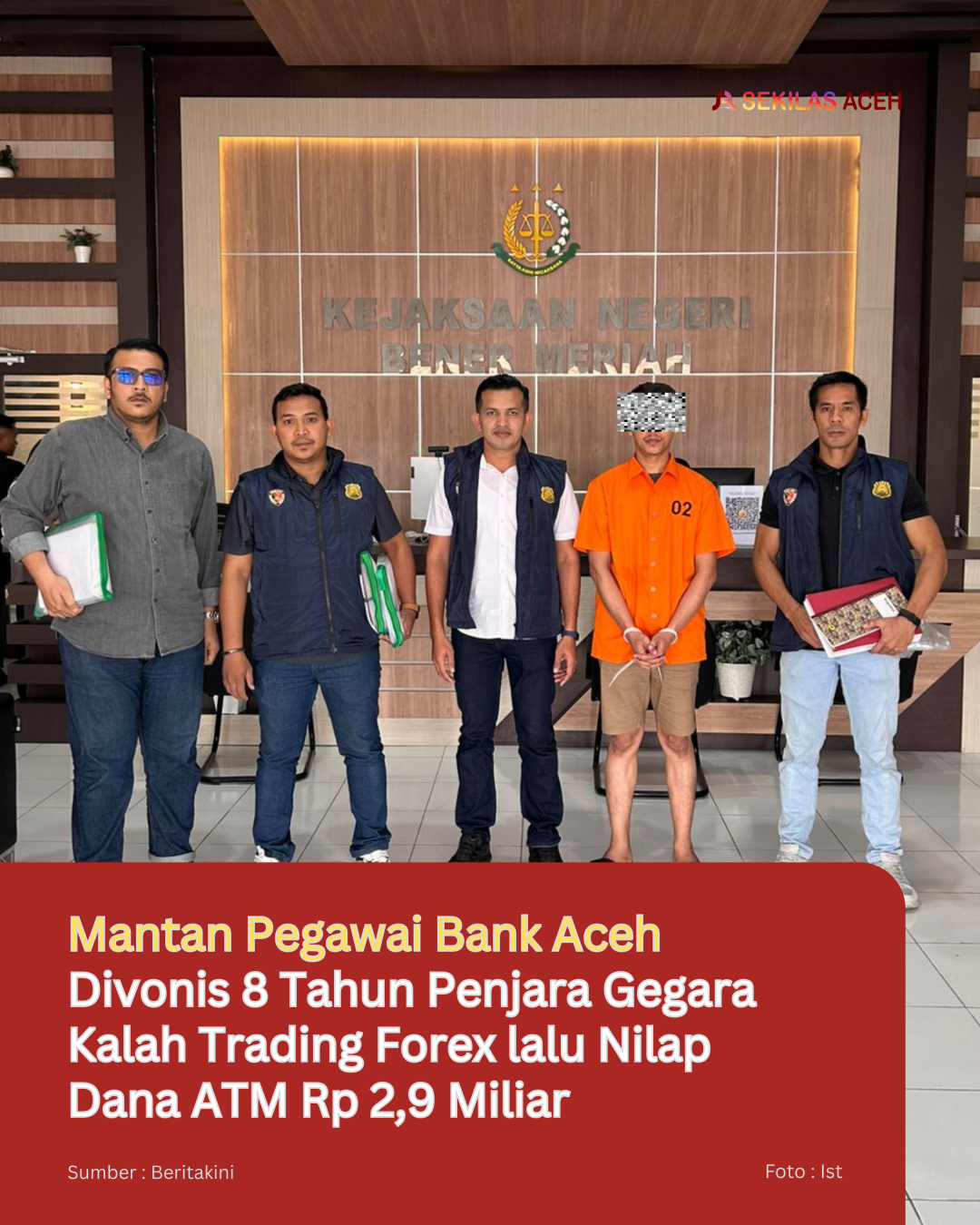 Mantan Pegawai Bank Aceh Divonis 8 Tahun Penjara Gegara Kalah Trading Forex lalu Nilap Dana ATM Rp 2,9 Miliar