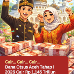 Cair… Cair… Cair… Dana Otsus Aceh Tahap I 2026 Cair Rp 1,145 Triliun