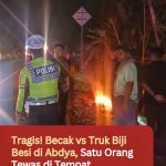 Tragis! Becak vs Truk Biji Besi di Abdya, Satu Orang Tewas di Tempat