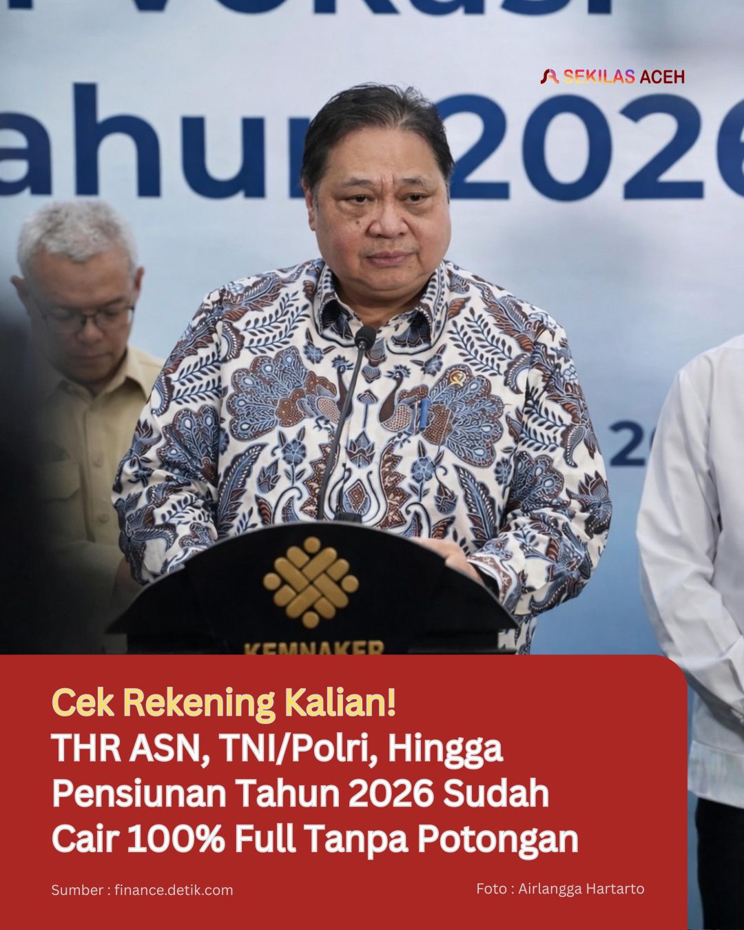 Cek Rekening Kalian! THR ASN, TNI/Polri, Hingga Pensiunan Tahun 2026 Sudah Cair 100% Full Tanpa Potongan