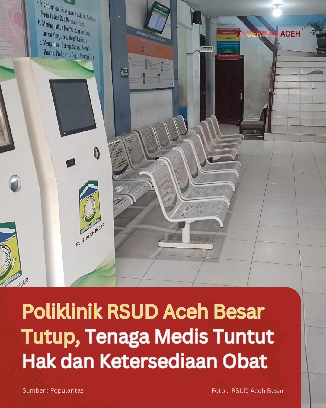 Poliklinik RSUD Aceh Besar Tutup, Tenaga Medis Tuntut Hak dan Ketersediaan Obat