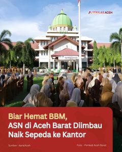 Biar Hemat BBM, ASN di Aceh Barat Diimbau Naik Sepeda ke Kantor
