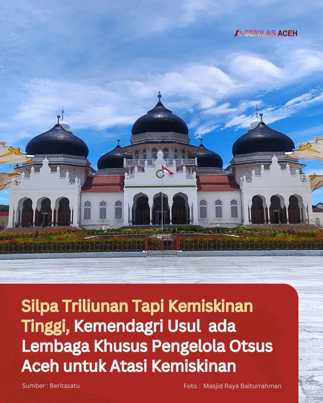 Silpa Triliunan Tapi Kemiskinan Tinggi, Kemendagri Usul ada Lembaga Khusus Pengelola Otsus Aceh untuk Atasi Kemiskinan