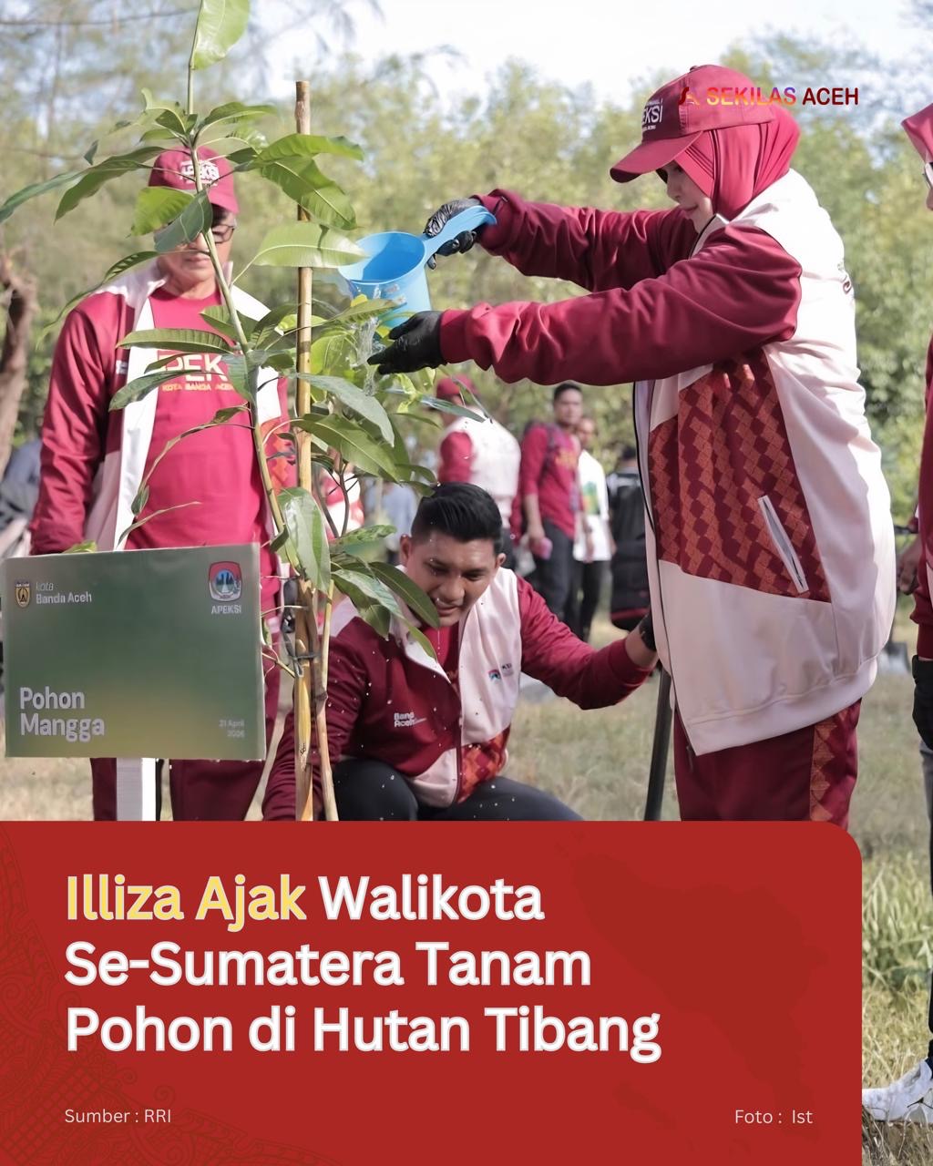Illiza Ajak Walikota Se-Sumatera Tanam Pohon di Hutan Tibang