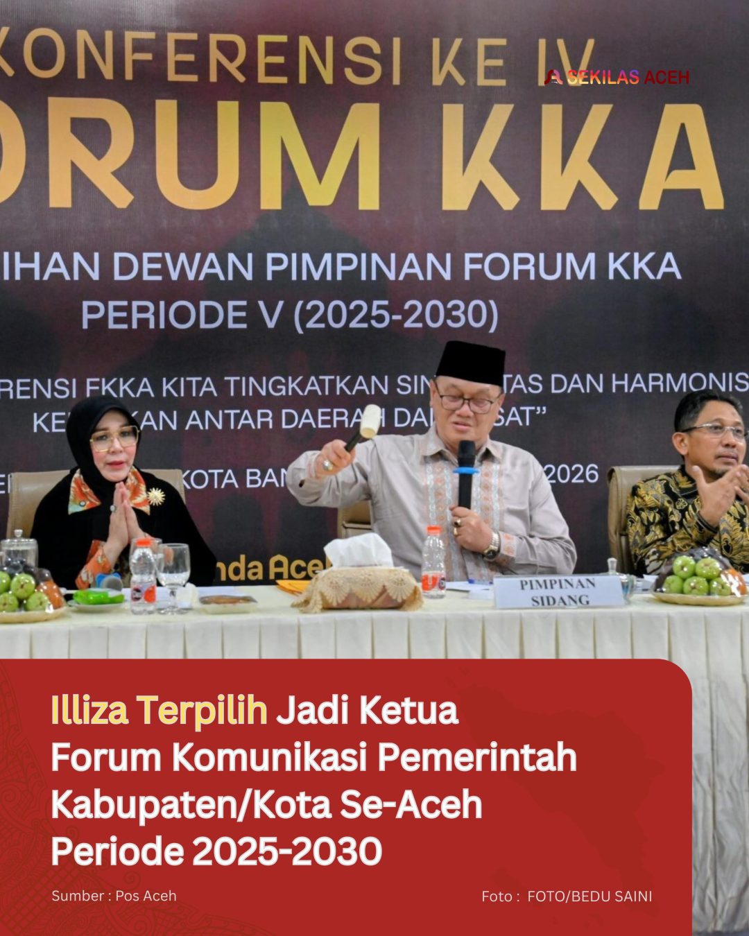 Illiza Terpilih Jadi Ketua Forum Komunikasi Pemerintah Kabupaten/Kota Se-Aceh Periode 2025-2030