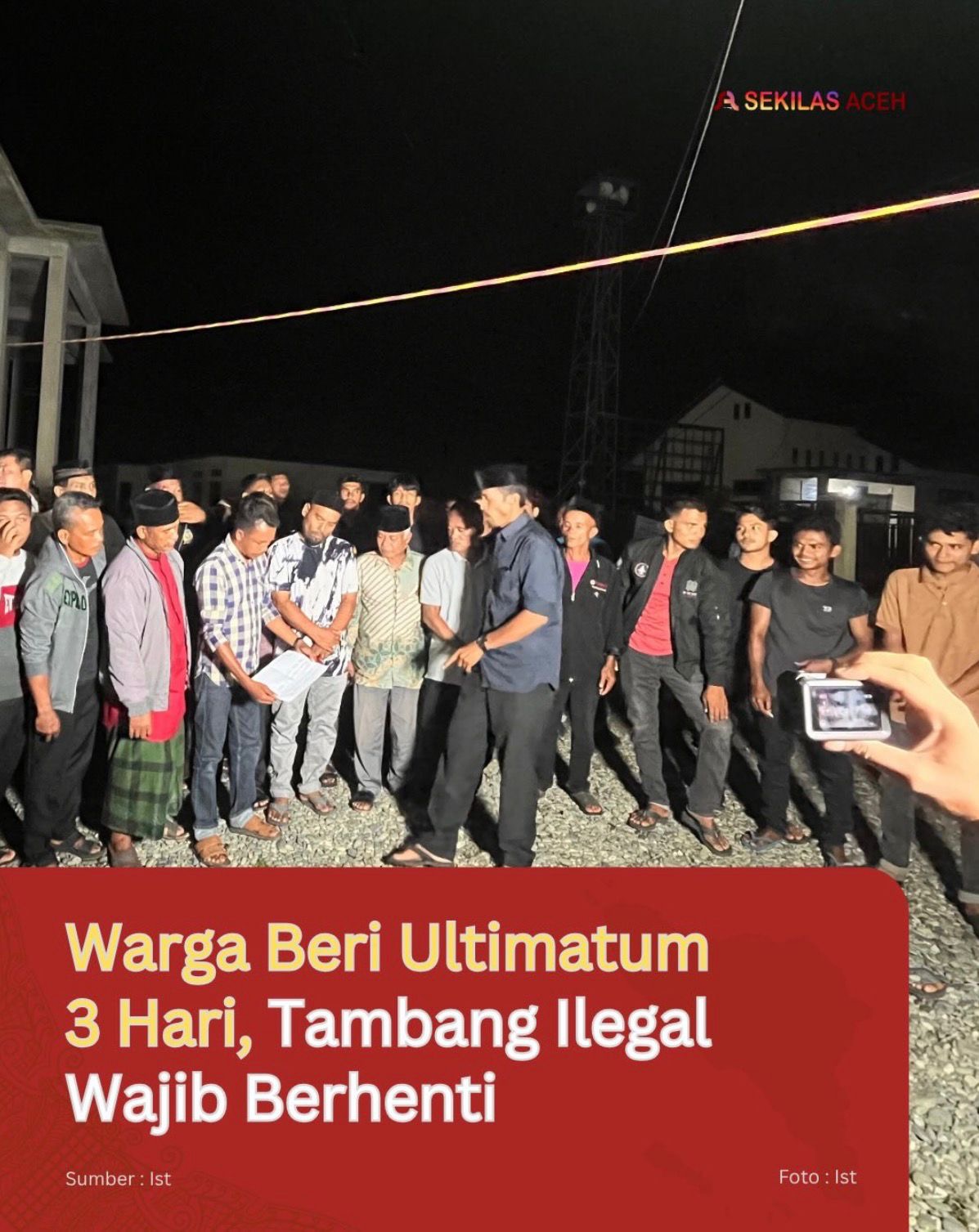 Warga Beri Ultimatum 3 Hari, Tambang Ilegal Wajib Berhenti