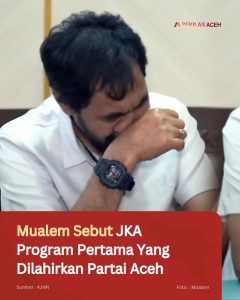 Mualem Sebut JKA Program Pertama Yang Dilahirkan Partai Aceh