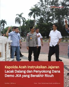 Kapolda Aceh Instruksikan Jajaran Lacak Dalang dan Penyokong Dana Demo JKA yang Berakhir Ricuh