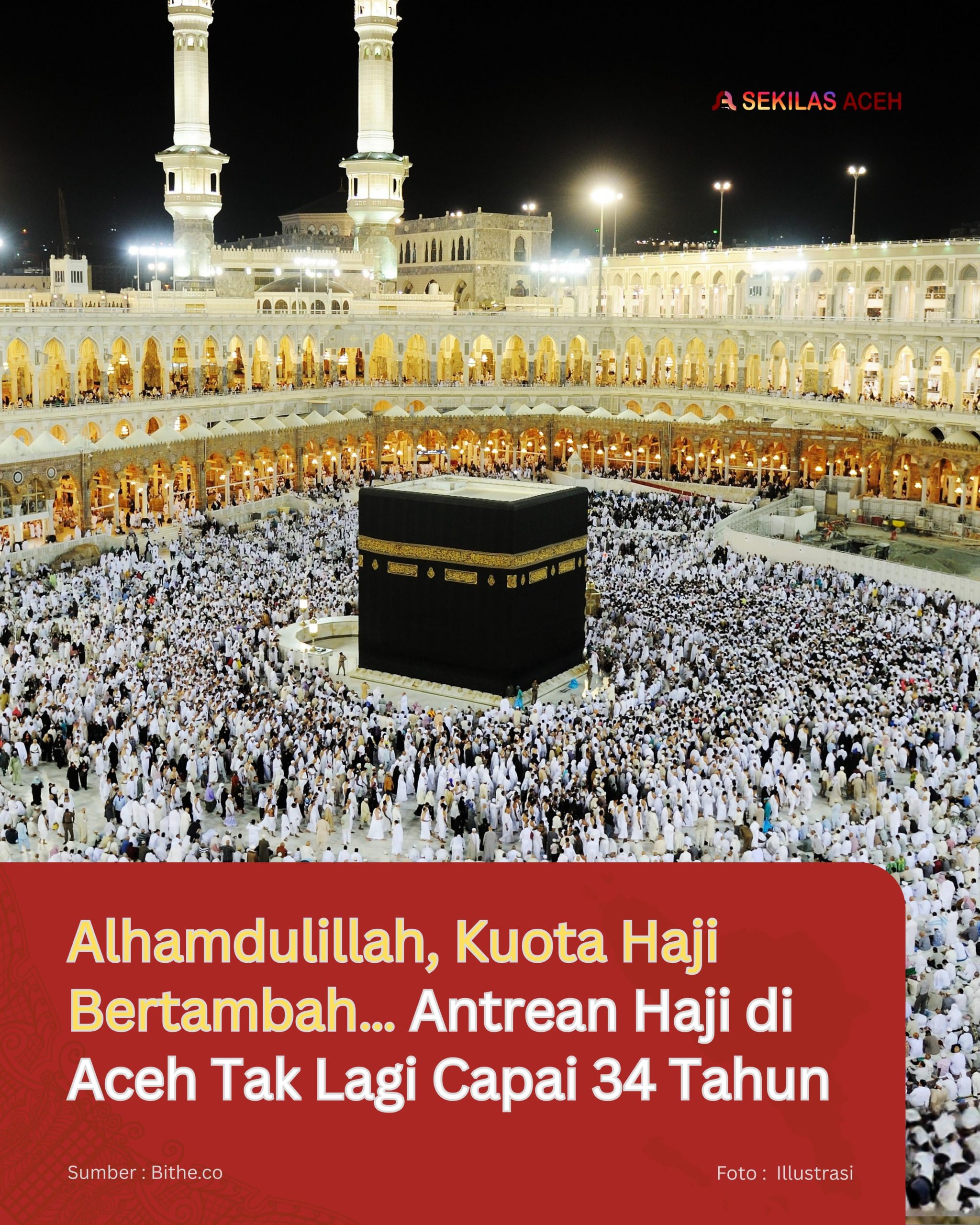 Alhamdulillah, Kuota Haji Bertambah... Antrean Haji di Aceh Tak Lagi Capai 34 Tahun