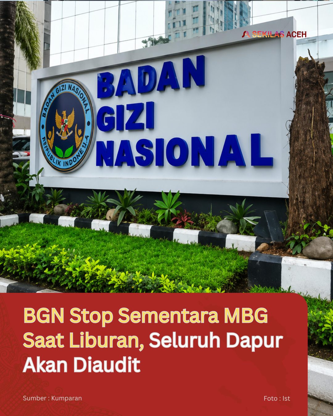 BGN Stop Sementara MBG Saat Liburan, Seluruh Dapur Akan Diaudit