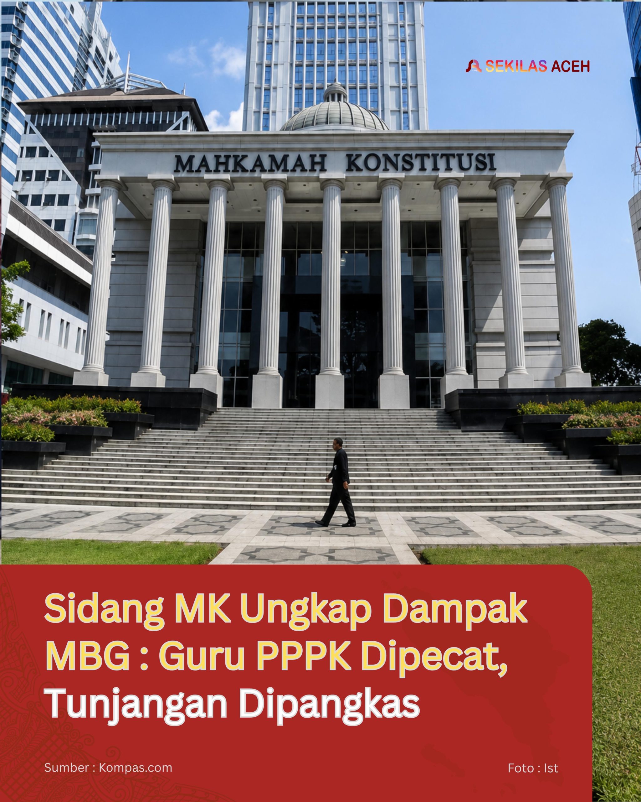 Sidang MK Ungkap Dampak MBG: Guru PPPK Dipecat, Tunjangan Dipangkas