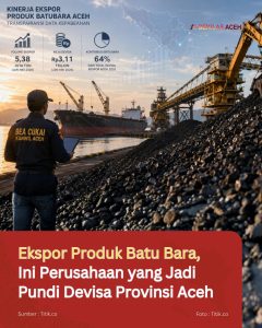 Ekspor Produk Batu Bara, Ini Perusahaan yang Jadi Pundi Devisa Provinsi Aceh