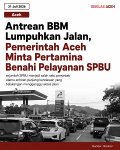 Antrean BBM Lumpuhkan Jalan, Pemerintah Aceh Minta Pertamina Benahi Pelayanan SPBU
