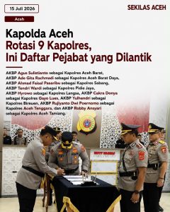 Kapolda Aceh Rotasi 9 Kapolres, Ini Daftar Pejabat yang Dilantik