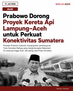 Prabowo Dorong Proyek Kereta Api Lampung-Aceh untuk Perkuat Konektivitas Sumatera