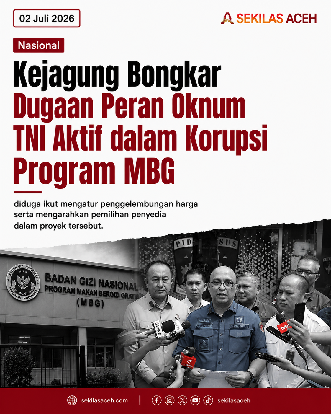 Kejagung Bongkar Dugaan Peran Oknum TNI Aktif dalam Korupsi Program MBG