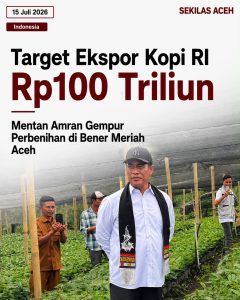 Target Ekspor Kopi RI Rp100 Triliun Mentan Amran Gempur Perbenihan di Bener Meriah Aceh