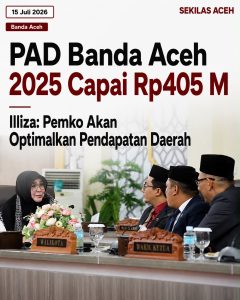 PAD Banda Aceh 2025 Capai Rp405 M Illiza: Pemko Akan Optimalkan Pendapatan Daerah