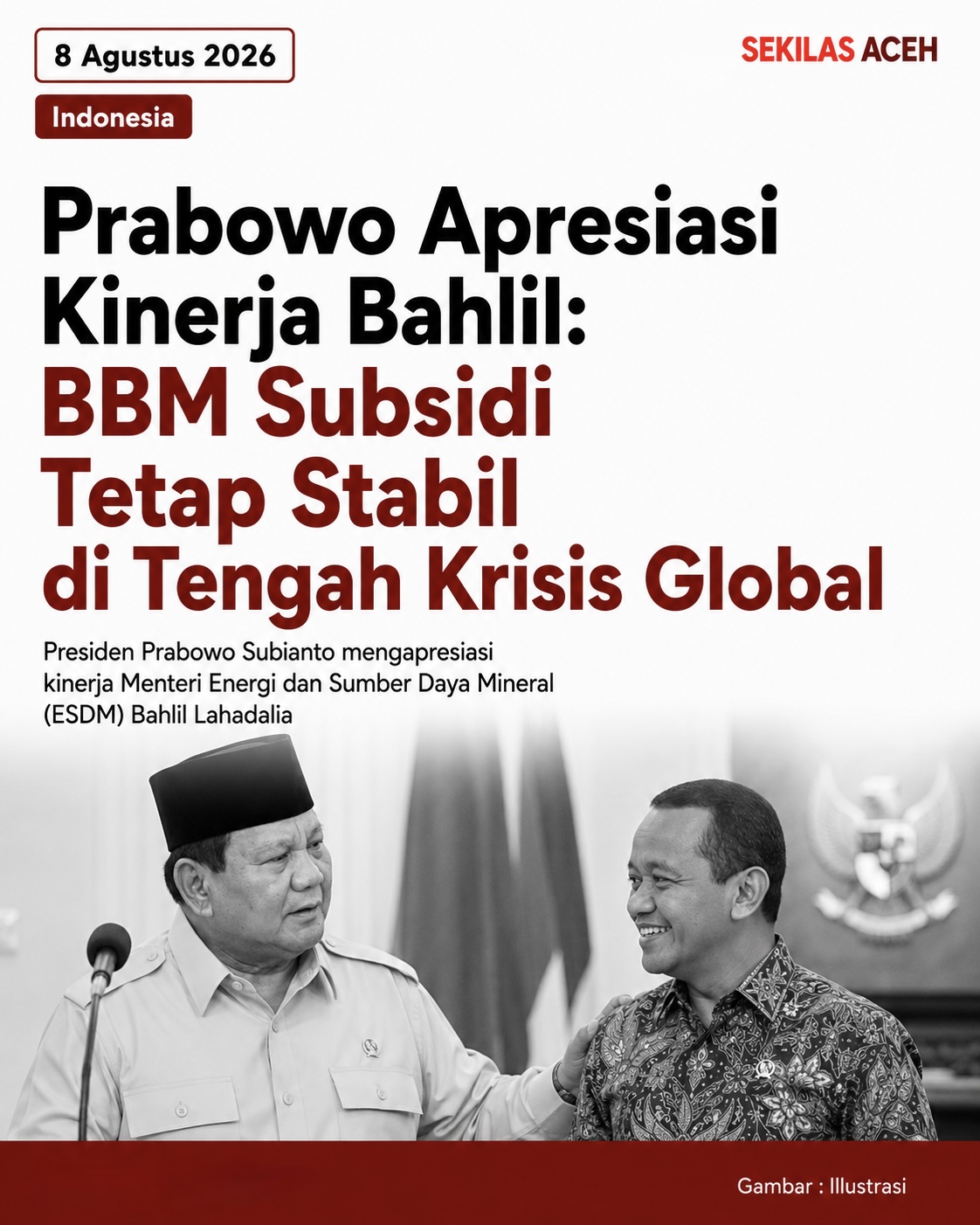 Prabowo Apresiasi Kinerja Bahlil: BBM Subsidi Tetap Stabil di Tengah Krisis Global