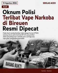 Oknum Polisi Terlibat Vape Narkoba di Bireuen Resmi Dipecat