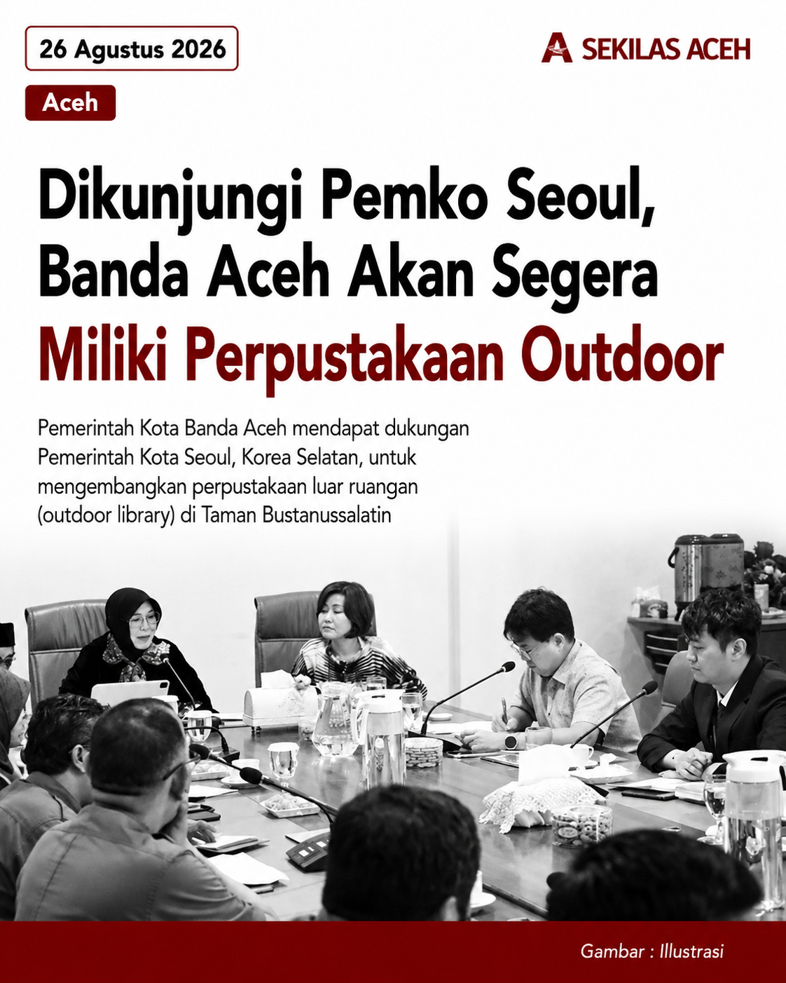 Dikunjungi Pemko Seoul,Banda Aceh Akan SegeraMiliki Perpustakaan Outdoor