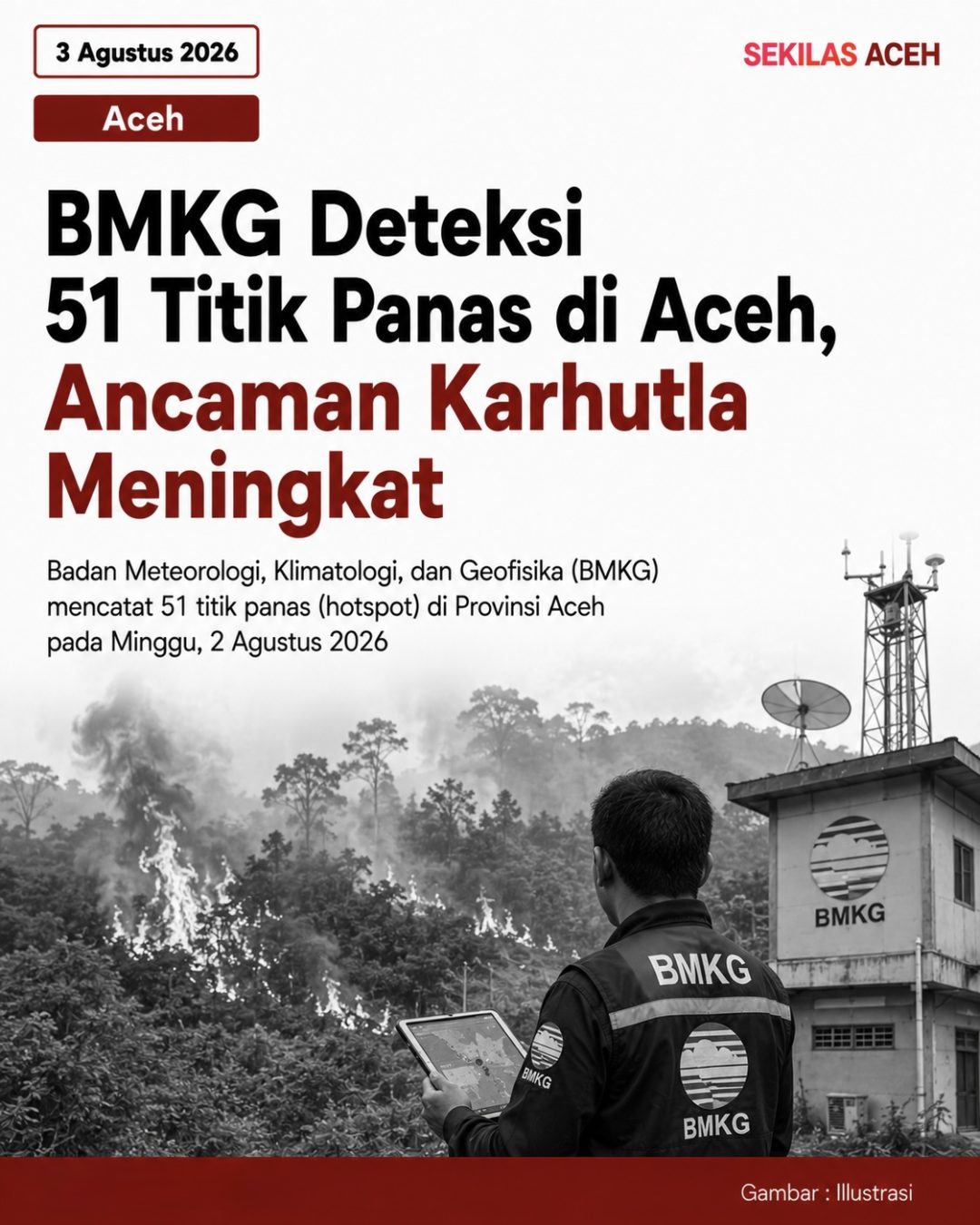 BMKG Deteksi 51 Titik Panas di Aceh, Ancaman Karhutla Meningkat