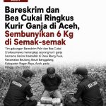 Bareskrim dan Bea Cukai Ringkus Kurir Ganja di Aceh, Sembunyikan 6 Kg di Semak-semak