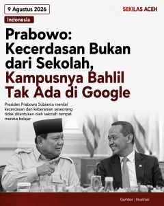 Prabowo: Kecerdasan Bukan dari Sekolah, Kampusnya Bahlil Tak Ada di Google