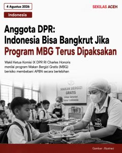 Anggota DPR: Indonesia Bisa Bangkrut Jika Program MBG Terus Dipaksakan