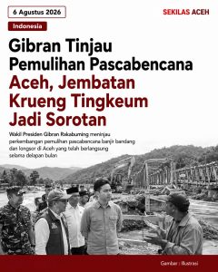 Gibran Tinjau Pemulihan Pascabencana Aceh, Jembatan Krueng Tingkeum Jadi Sorotan