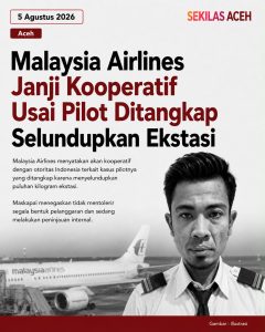 Kopilot Malaysia Airlines Diduga Tiga Kali Selundupkan Narkoba ke Indonesia, Dibayar Rp219 Juta