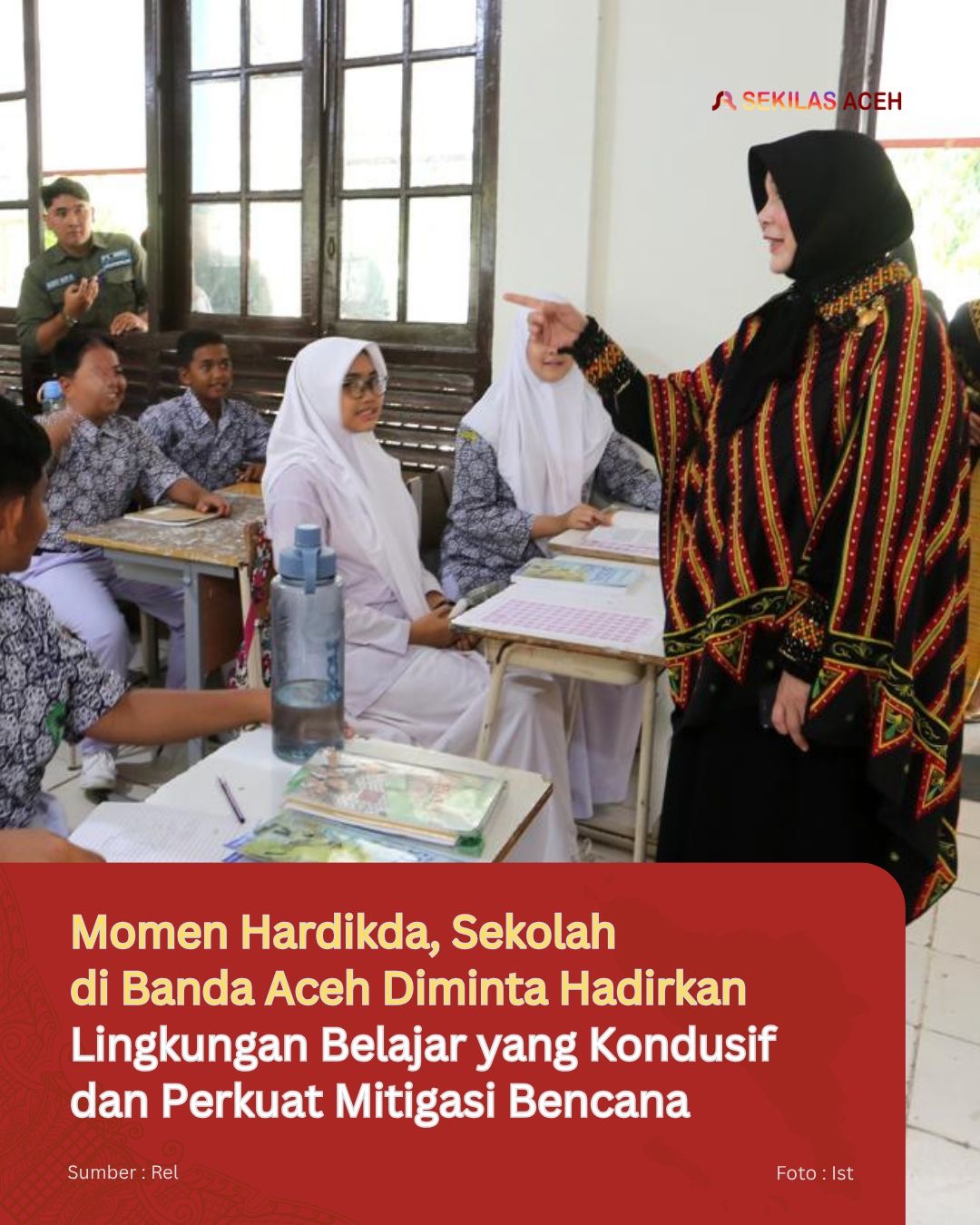 Momen Hardikda, Sekolah di Banda Aceh Diminta Hadirkan Lingkungan Belajar yang Kondusif dan Perkuat Mitigasi Bencana